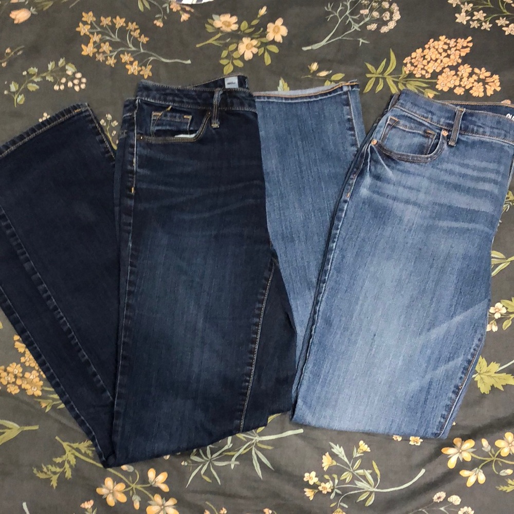 Bundle of Women’s Curvy Jeans Size 6 Dark/Medium Wash Curvy Bootcut and Tapered